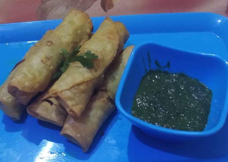 Steps to Make Favorite Veg spring rolls