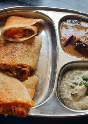 A picture of Street style mysoor masala dosa.
