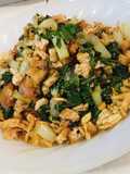 Sautéed Tofu and Pechay in Bulgogi Dressing