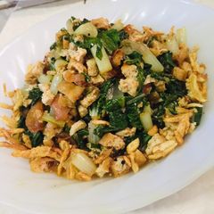 Sautéed Tofu and Pechay in Bulgogi Dressing A picture of Sautéed Tofu and Pechay in Bulgogi Dressing.