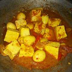 Telur puyuh with tahu kuning bumbu rujak kuah রেসিপির প্রধান ছবি