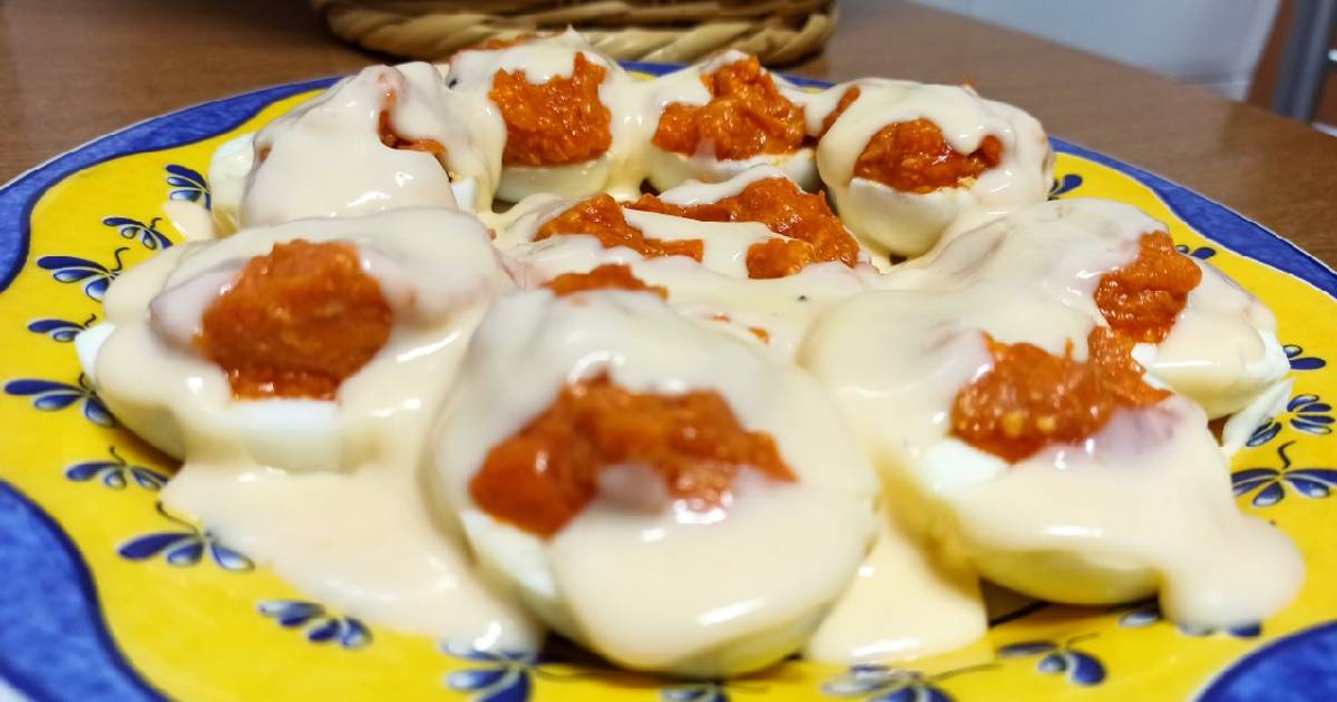 Huevos Rellenos De Atún Con Bechamel Thermomix Receta De Luhe- Cookpad