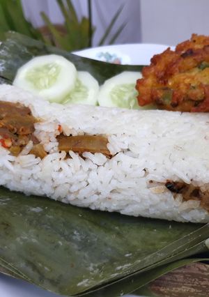 Foto resep Nasi pepes ayam