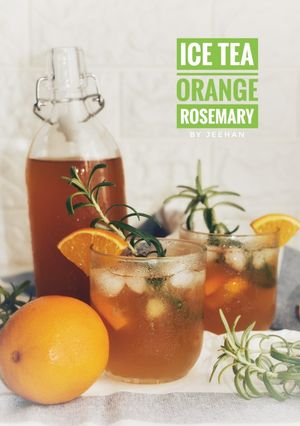Gambar Ice Tea Orange Rosemary