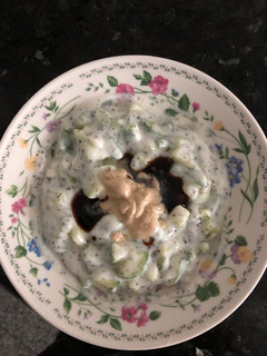 A picture of Cucumber salad.