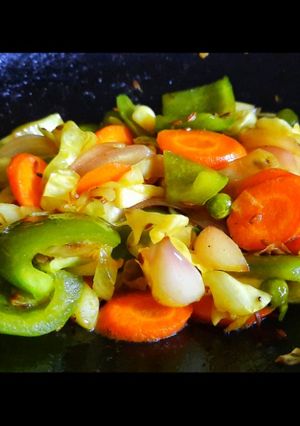 A picture of Mixed vegetable fry | vitamin rich.
