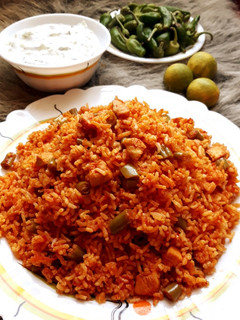 عکسی از دستور لوبیا پلو با مرغ