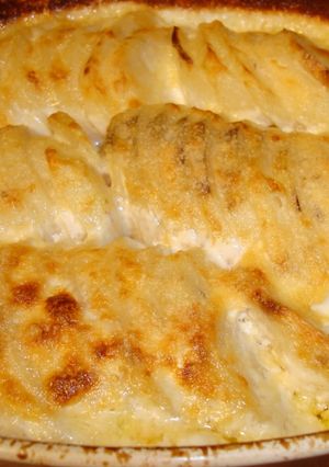 A picture of Scalloped Potatoes, Jon Style.