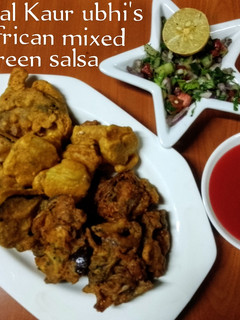 A picture of African mixed green salsa 🥗.