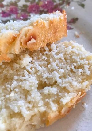 Una foto de Budín de coco con crocante
