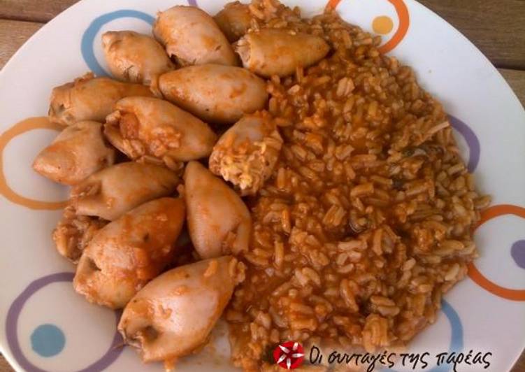 Recipe of Any-night-of-the-week Calamari stuffed with rice