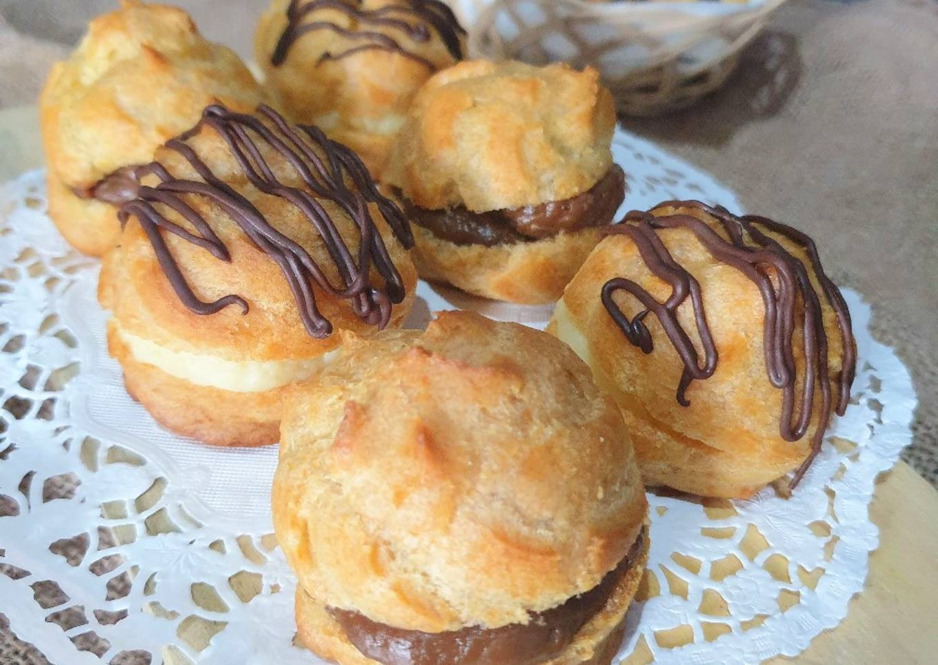 Choux Vla Kopi / Kue Sus Vla Kopi #48