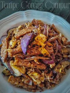 Gambar Tempe goreng campur