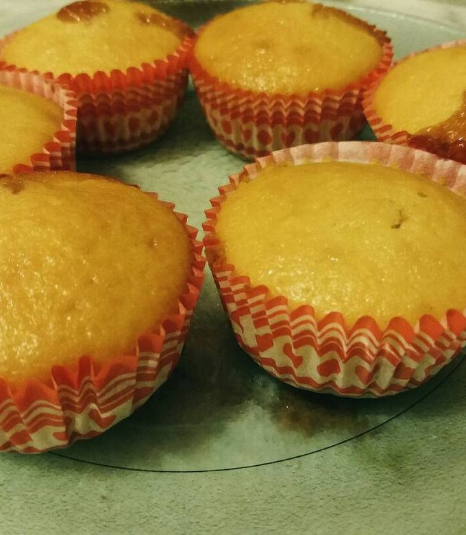 Una foto de Muffins de vainilla con corazón de dulce de leche