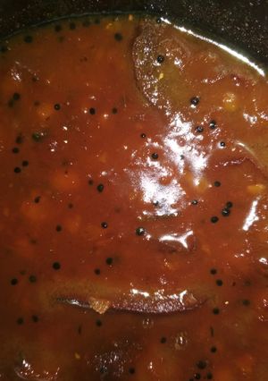 A picture of Plum Potato chutney.