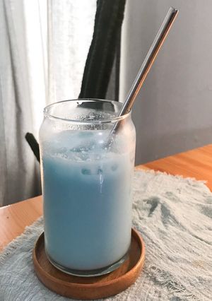 Foto resep Butterfly Pea Latte / Susu Bunga Telang