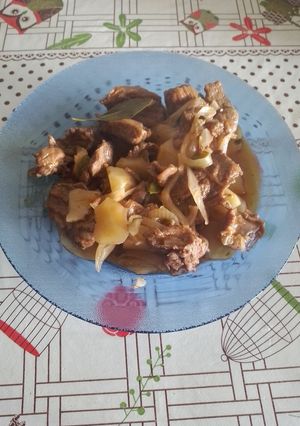 Una foto de Bifes a la portuguesa