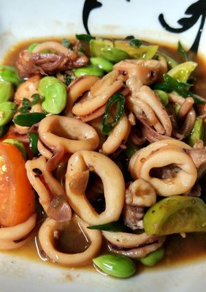 Foto resep Cumi pete manis pedas