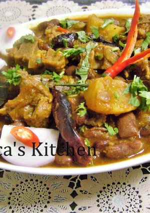 A picture of Lemony Rajma Mutton Masala.