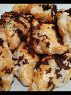 Una foto de Mini croissants rellenos de chocolate