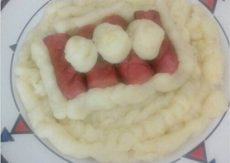 Mashed potatoes with sausage ala ima