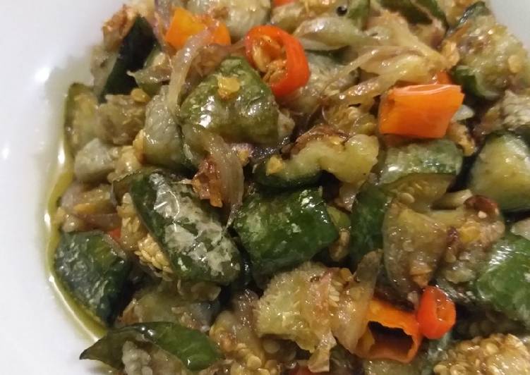 Terong bulat ijo tumis