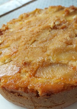 Una foto de Torta invertida de manzana que no falla