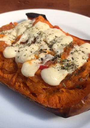 Una foto de Calabaza rellena