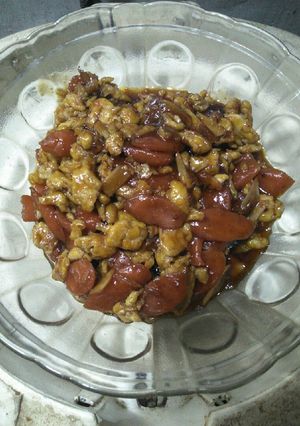Foto resep Sosis telur asin pedas manis rasa rasa