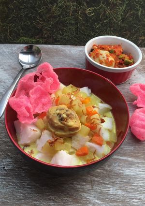 Foto resep Lontong Sayur (Kuah Sayur Labu Siam Wortel)