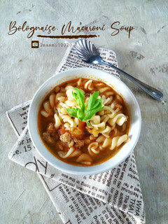 Foto resep Bolognaise Macaroni Soup