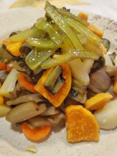 Una foto de Menestra de verduras con boniato
