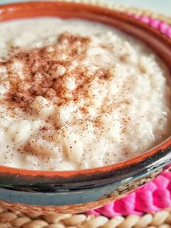 Una foto de Arroz con leche vegano sin azúcar