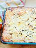 Pastel de patata y carne con Romesco