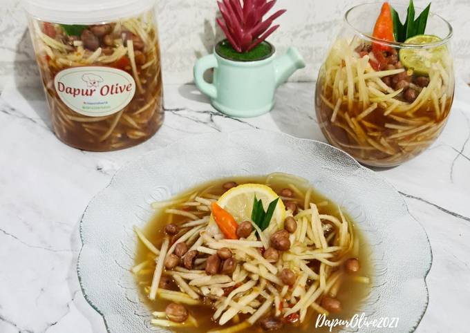 Resep: Asinan Pepaya Mentah Pedas Sederhana Dan Enak