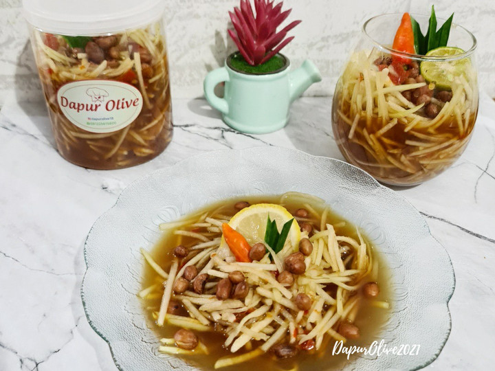 Resep: Asinan Pepaya Mentah Pedas Sederhana Dan Enak