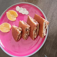 Dora cake with homemade sugarfree Nutella A picture of Dora cake with homemade sugarfree Nutella.