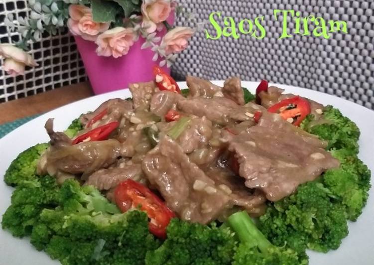 Langkah meracik 392.Brokoli Beef Saos Tiram yang simpel