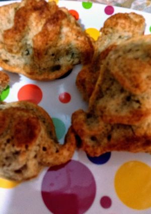 Una foto de Muffins con formita de dinosaurio de banana