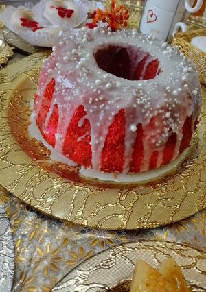 صورة لوصفة كيك وردي مع كريمة الليمون🍩🍋🍋
