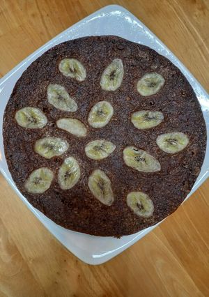 Hình của món Bánh chuối yến mạch cacao.