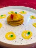 Mini mango pancakes