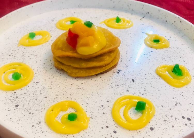 Mini mango pancakes