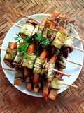 Grilled Eggplant Rolls with Mushrooms