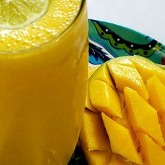 A picture of Vanilla mango lassi.