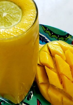 A picture of Vanilla mango lassi.