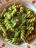 Whole Wheat Fusilli with Broccoli Pesto