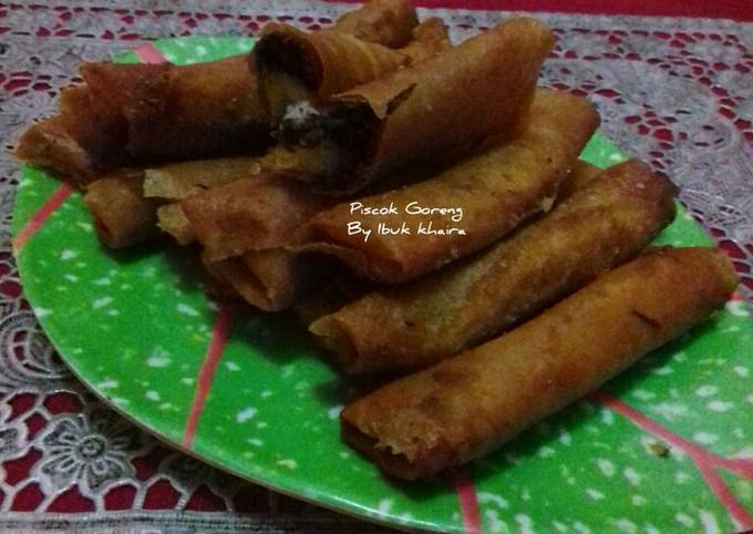 Pisang Coklat Goreng (Piscok),Kulit Lumpia