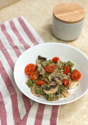 Foto de Quinoa com cogumelos