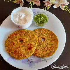 A picture of Multigrain-Onion Thalipeeth.